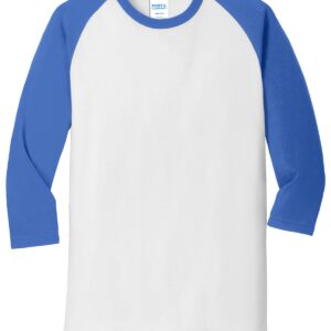 Port & Company Core Blend 3/4-Sleeve Raglan Tee. PC55RS